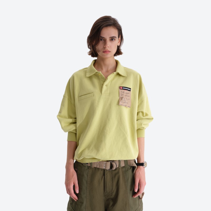 Referee‑style Polo‑collar Sweatshirt